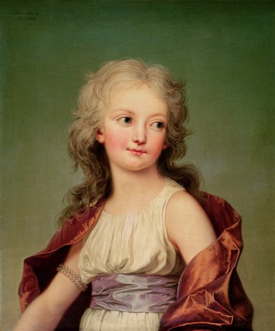 Portrait of Marie-Therese Charlotte of France, Duchess of Angouleme by Adolf Ulrich Wertmuller